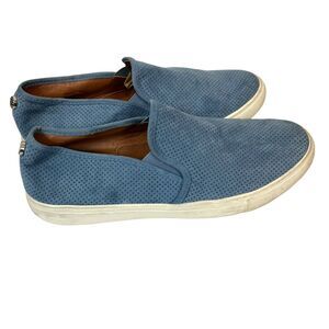 Steve Madden Women's Zarayy Blue Fabric Perforated Slip On Casual Shoes Size 9.5